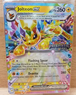 Pokemon TCG Jolteon EX 030/131 Prismatic Evolutions Stamped Promo Card Sealed - Image 2