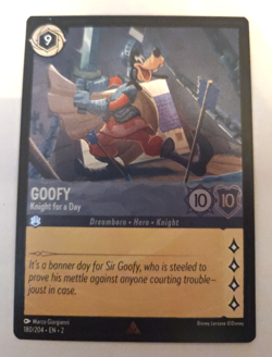 Disney Lorcana Goofy - Knight for a Day 180/204, Foil Rare Card - Image 1