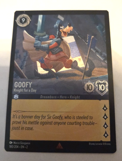 Disney Lorcana Goofy - Knight for a Day 180/204, Foil Rare Card - Image 2