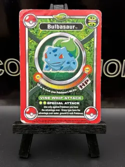 BULBASAUR - 2000 Hasbro Pokemon ThinkChip Battle Stadium Card - HP - Image 2