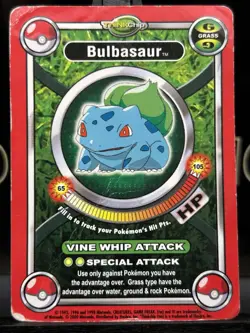 BULBASAUR - 2000 Hasbro Pokemon ThinkChip Battle Stadium Card - HP - Image 3