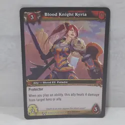 World Of Warcraft Hunt For Illidan Blood Knight Kyria 147/252 Foil TCG Card - Image 1