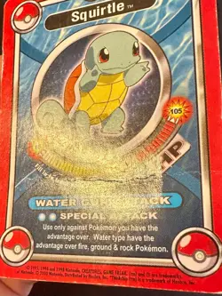 Squirlte 2000 ThinkChip Battle Stadium Pokemon Card Non Holo Rare - DMG - Image 3