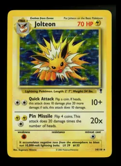 Jolteon 14/110 Legendary Collection 2002 Holo Rare WOTC Pokemon Card TCG - Image 1