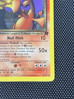 Dark Charizard Team Rocket 21/82 Non-Holo Card MP/LP - Image 4