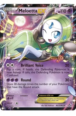 Meloetta EX - RC11/RC25 - Pokemon Legendary Treasures Radiant Collection Card - Image 1