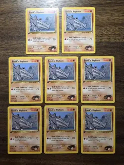 Brock's Rhyhorn #70 1st Edition Gym Heroes LP (SINGLE CARD) - Image 1