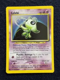 Pokemon TCG Celebi 3/64 Neo Revelation Holo Rare 2001 - Image 2