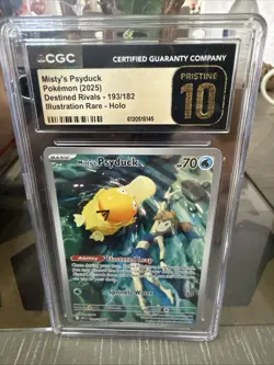 Pokemon TCG Misty's Psyduck Destined Rivals 193/182 PRESTINE 10 - Image 1