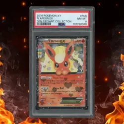 Pokemon XY FLAREON EX RC6/RC32 PSA 8 - Image 1