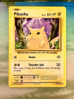 Fat Pikachu Card 2016 35/108 LV. 12 60HP Pokemon TCG NM - Image 1