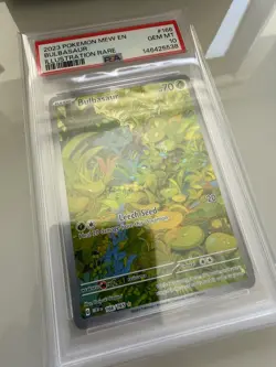 2023 POKEMON MEW EN-151 #166 BULBASAUR ILLUSTRATION RARE PSA 10 - Image 1