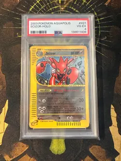 Pokemon Scizor H21/H32 Aquapolis Holo PSA 4 - Image 1