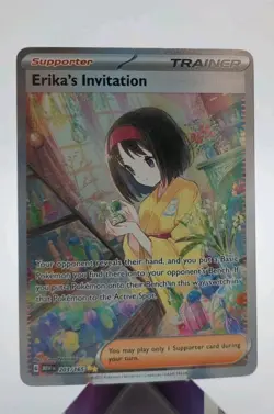 Pokemon TCG SV: Scarlet & Violet 151 #203/165 Erika's Invitation NM - Image 1