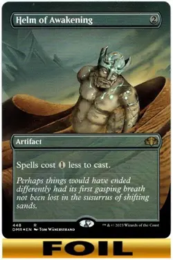 1x - Helm of Awakening - FOIL BORDERLESS - Dominaria Remastered - NM MTG - Image 1