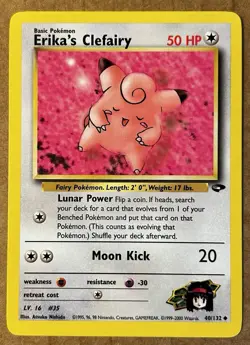 Pokemon TCG Erika's Clefairy Gym Challenge Uncommon Unlimited 40/132 (NM) - Image 1