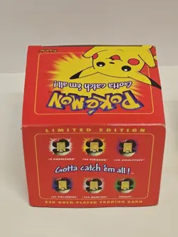 FACTORY SEALED! Pokemon 23K Gold Plated Pikachu 1999 Burger King Limited - Image 3