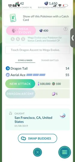 Pokemon Go Legendary Rayquaza ( Normal ) (Reduced) - Image 2