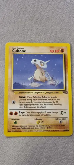 Cubone - Pokemon TCG - MP - Common - Jungle Set 50/64 - Image 3