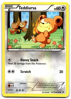 TEDDIURSA RC15/RC25 HOLO LEGENDARY TREASURES: RADIANT COLLECTION POKEMON LP - Image 1