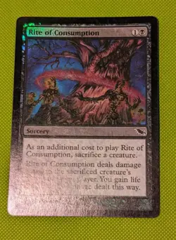 MTG *FOIL* Shadowmoor Common RITE OF CONSUMPTION MP - Image 1