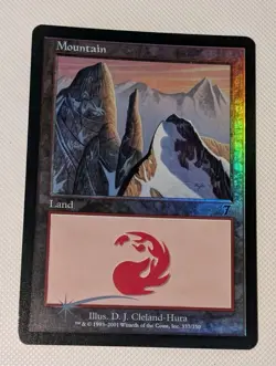 MTG *FOIL* 7th Edition MOUNTAIN #337 SP - Image 1