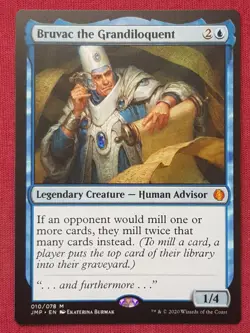Magic The Gathering JUMPSTART BRUVAC THE GRANDILOQUENT blue card MTG - Image 1