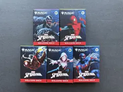 SDCC 2025 Magic The Gathering x Spider-Man Welcome Deck Complete Set of 5 Packs - Image 1
