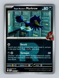 Pokemon TCG - Ascended Heroes - (R Reverse Holo) - Team Rocket's Murkrow 126/217 - Image 1