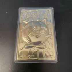 VINTAGE 1999 23K Gold-Plated Jigglypuff Burger King Pokemon Card NM IN CASE - Image 1