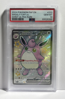 Wigglytuff ex 222 PSA 10 Pokemon Paldean Fates - Image 1