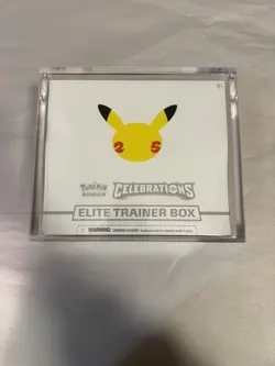 Pokemon TCG 25th Anniversary Celebrations ETB New Sealed WITH Acrylic Case - Image 1