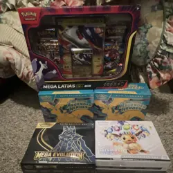 INSURED Pokemon TCG Elite Trainer Box Lot + Mega Latias Box - Image 1