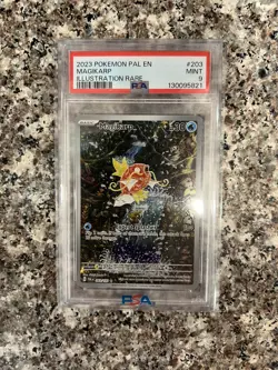 Pokemon Magikarp 203/193 Sv02: Paldea Evolved Illustration Rare Holo PSA 9 2023 - Image 1