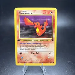 NM/LP 1st Edition Charmander 50/82 Team Rocket Set Rare Vintage Pokemon Card -j - Image 1