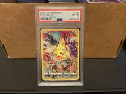 Pokemon Sword & Shield Crown Zenith PSA 8 FA Pikachu #160 - Image 1