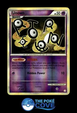 Unown 54/123 | HeartGold & SoulSilver Reverse Holo | Pokemon Uncommon | NM - Image 1