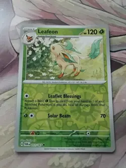 Pokemon Card Leafeon 011/167 Twilight Masquerade Reverse Holo Trading Card - Image 1