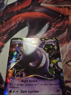 Pokemon Gengar EX Ultra Rare Holo XY Phantom Forces 34/119 HP Heavily Played - Image 2