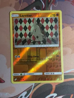 Larvitar 79/181 Common Sun Moon Team Up Pokemon Reverse Holo NM/M - Image 2