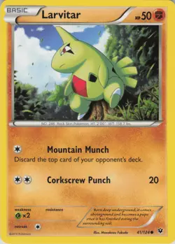 Larvitar 41/124 Common Fates Collide Pokemon Near Mint - Image 1