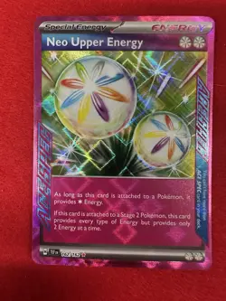 Neo Upper Energy 162/162 ACE SPEC Rare Holo SV05: Temporal Forces NM Pokemon - Image 1