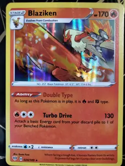 Blaziken 024/189 Holo Rare SWSH Darkness Ablaze Pokemon TCG NM/M - Image 1