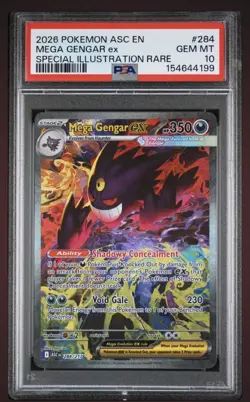 Pokemon Ascended Heroes Mega Gengar ex 284/217 Holo PSA 10 2026 PSA 10 - Image 1