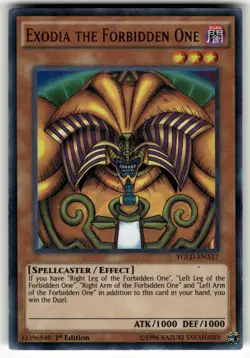 Exodia the Forbidden One Ultra Rare YGLD-ENA17 NM - Image 1