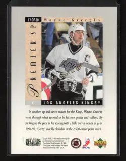 1994-95 SP Premier SP #17 Wayne Gretzky Los Angeles Kings Near Mint or Better - Image 2