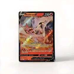 Pokemon TCG Card - RESHIRAM V 24/195 Ultra Rare Holo | Silver Tempest NM English - Image 1