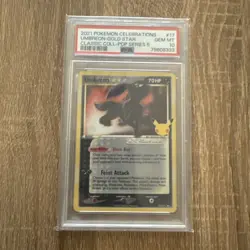 Pokemon Umbreon TCG Gold Star 17/17 PSA 10 Celebrations 25th Anniversary Card - Image 1