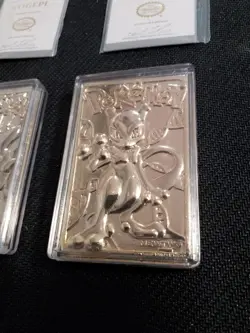 23k Gold Plated Mewtwo & Togepi Pokemon Burger King 1999 Metal Trading Card - Image 3