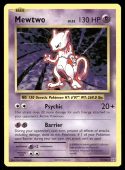 Pokemon Cards Mewtwo 51/108 Evolutions Rare NM *2 - Image 1